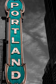 Sign displaying the name Portland