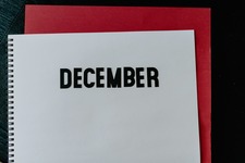 Notebook a header that reads December