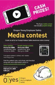 Oregon Young Employee Safety Media Contest Poster