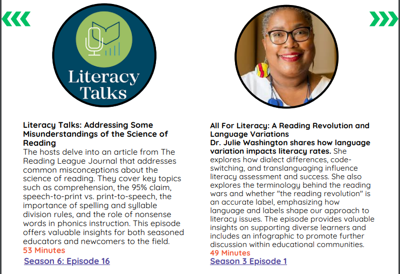 literacy podcast flyer