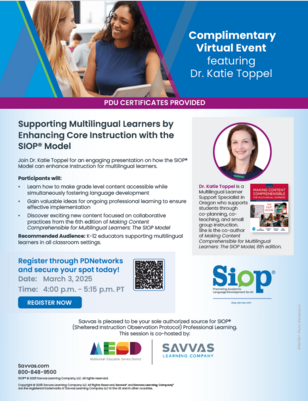 SIOP Workshop flyer
