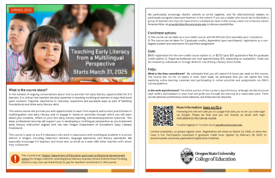 OSU Course Flyer 2025