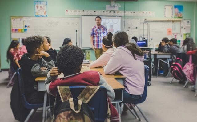 Students in a classroom 