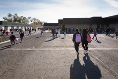 Students walking to class 