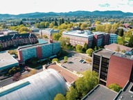Aerial photo of a university campus
