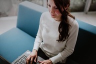 Women working on a laptop