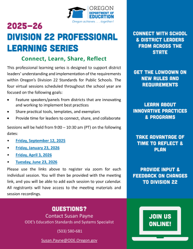 2025-26 professional learning flyer linked