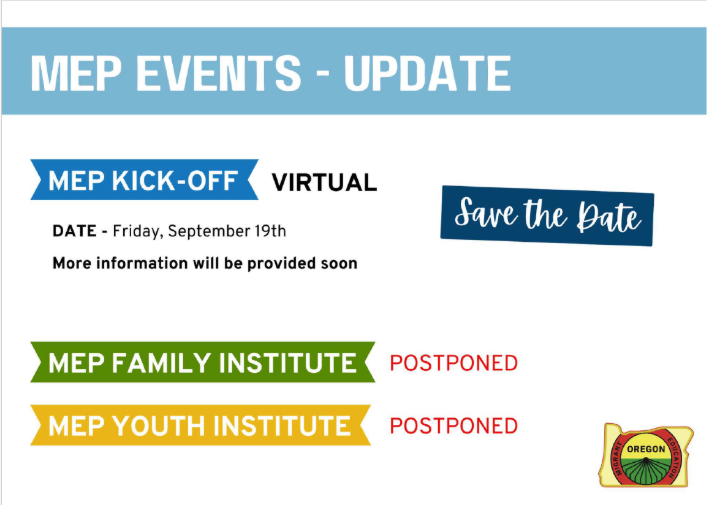 List of MEP event dates postponed