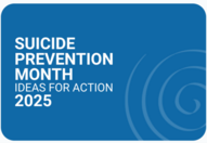 Blue Text Box - Suicide Prevention Month Ideas for Action 2025