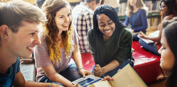 photo of high school students laughing