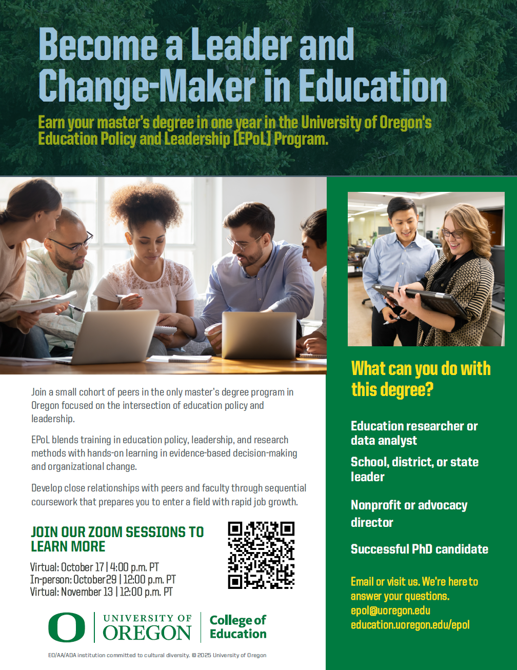 Flyer with program information