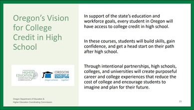 College Credit slide