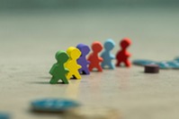 group of colorful plastic figures