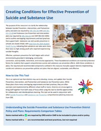Suicide and SUB Prevention