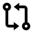 Illustration of two arrows forming a loop.