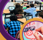Students at computers