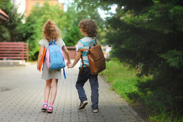 kids with backpacks