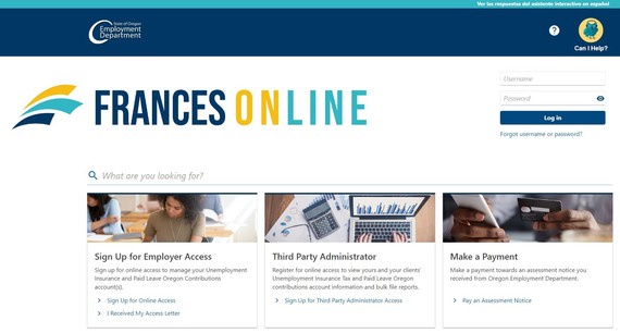 Frances Online portal