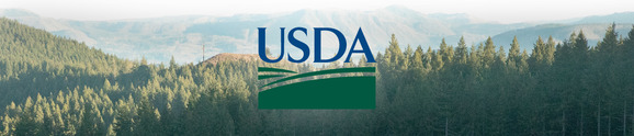 USDA Logo with Forest Background