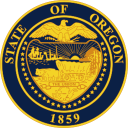 Oregon State Seal in blue and gold