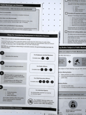 four overlapping paper handouts on a dot board background