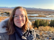smiling white woman outdoors