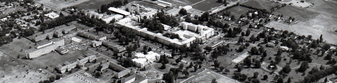 Historic aerial view of OSH hospital district