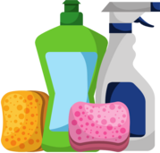 illustration of some household cleaning products
