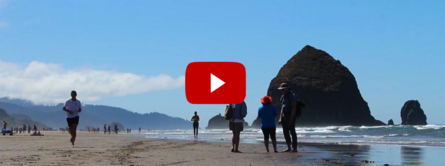 photo of Oregon beach withe video link