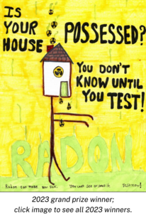 illustration of a Radon Action Month poster