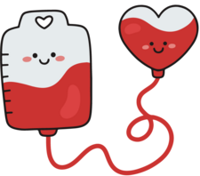 cartoon showing blood donation