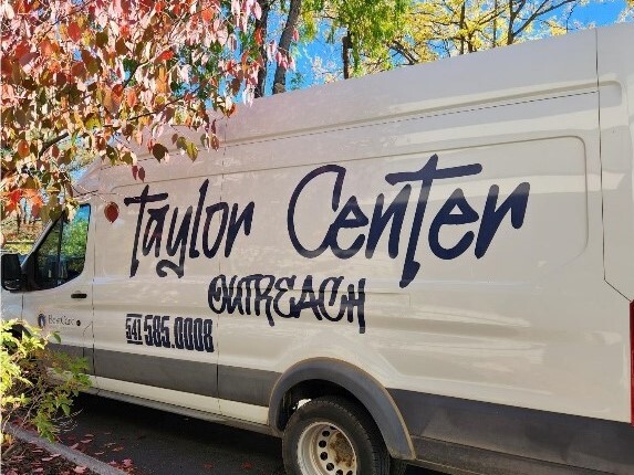 photo of mobile outreach van for the Taylor Center