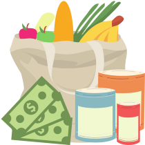 graphic of food drive items