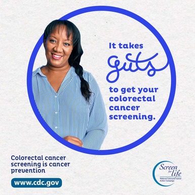 social card encouraging Colorectal Cancer screening
