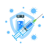 graphic illustration of a covid vaccine