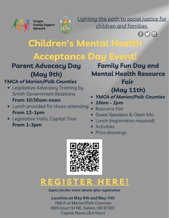 Image of the English Children's Mental Health Acceptance Day flyer