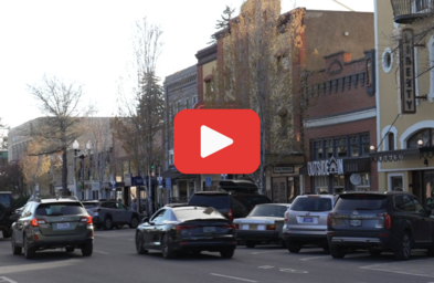 video screenshot showing downtown Bend