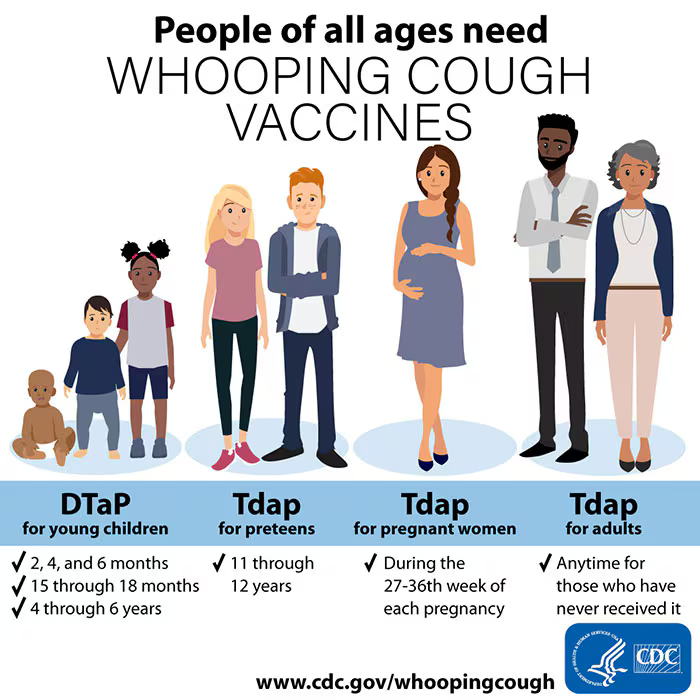 Pertussis vaccinnation infographic