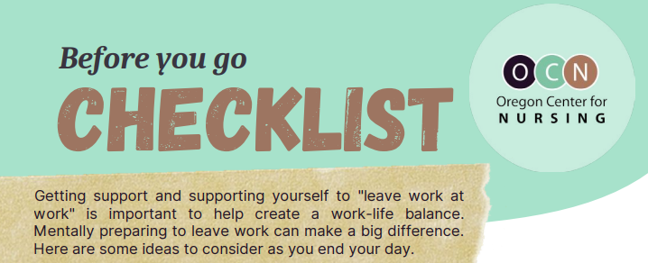 BEFORE YOU GO CHECKLIST