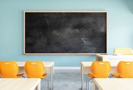 Classroom with blackboard