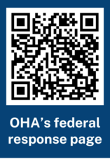 QR code for OHA's federal response page