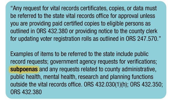 County - Subpoenas