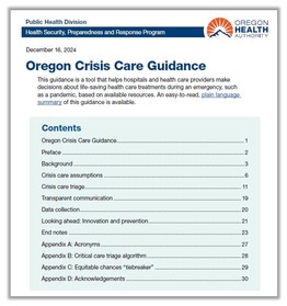 Crisis Care Guidance