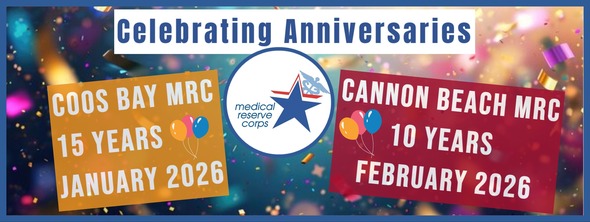 Oregon MRC January 2026 Anniversaries Banner