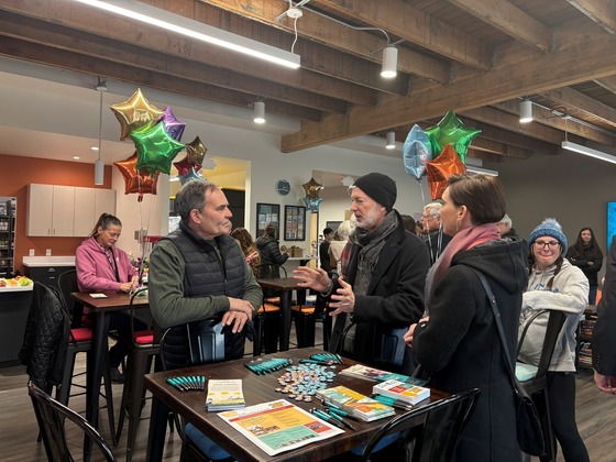 photograph of group conversing