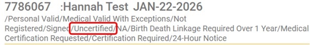 Death-Status Line