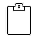 Outline of a clipboard