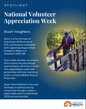 Volunteer Month Recognition 2026 - Stuart C Vaughters - OHA Instagram Post Volunteer Appreciation Week 2026
