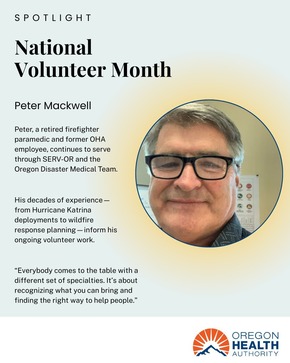 Volunteer Month Recognition 2026 - Peter Mackwell
