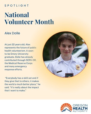 Volunteer Month Recognition 2026 - Alex Dolle